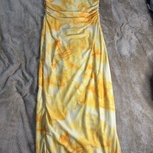 SHEIN Gold Strapless Bodycon Dress Cocktail